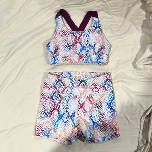 Girls Small (8/9) sports bra and under shorts.